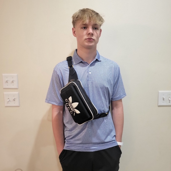 Gucci And Adidas Black and White Belt Bag With Dust Bag - Picture 4 of 6